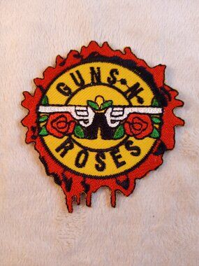 Guns N Roses yellow and red iron on patch